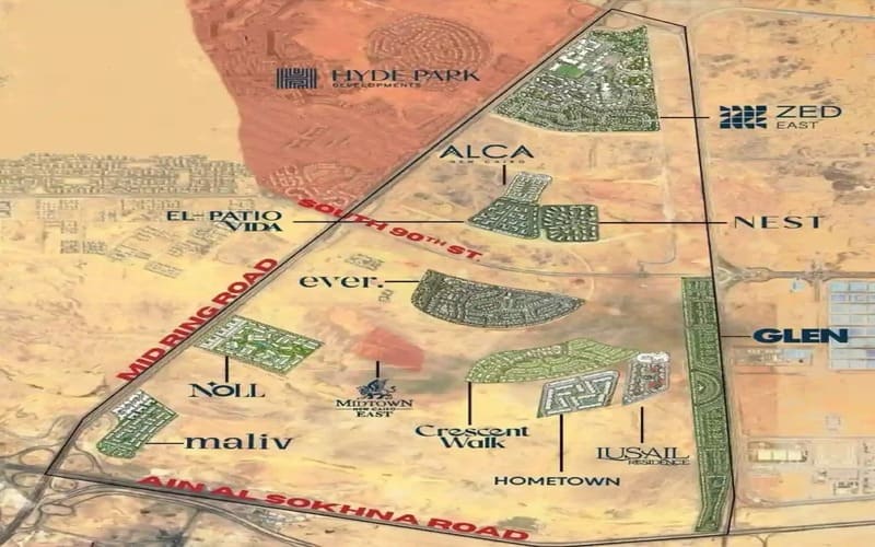 خريطة التجمع السادس